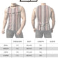 JOGAL Mens Boho Summer Tank Top Sleeveless Muscle Mesh Shirt Black X-Large