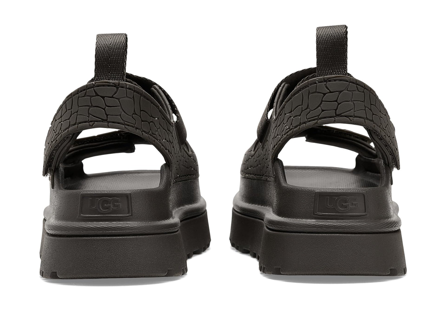 UGG Women's Goldenglow Embossed Sandal, Dense Smoke, 10