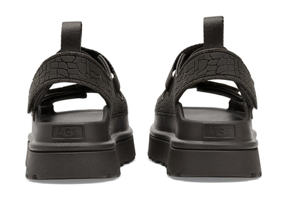 UGG Women's Goldenglow Embossed Sandal, Dense Smoke, 10