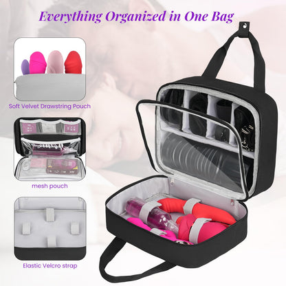 Lockable Discreet Storage Bag for Adult, Private Toy Organizer