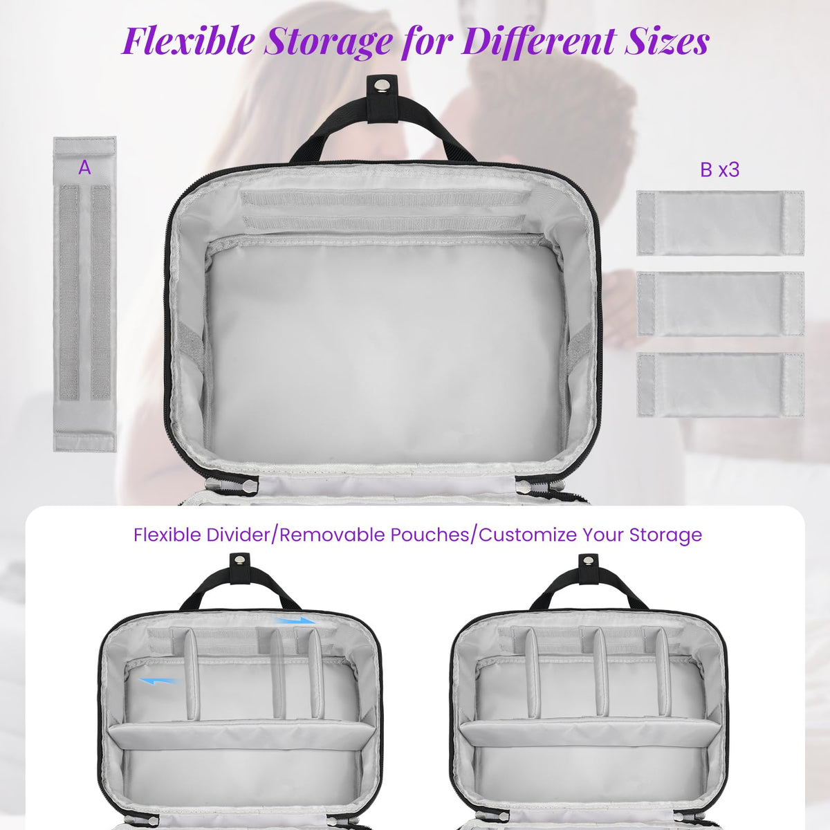 Lockable Discreet Storage Bag for Adult, Private Toy Organizer