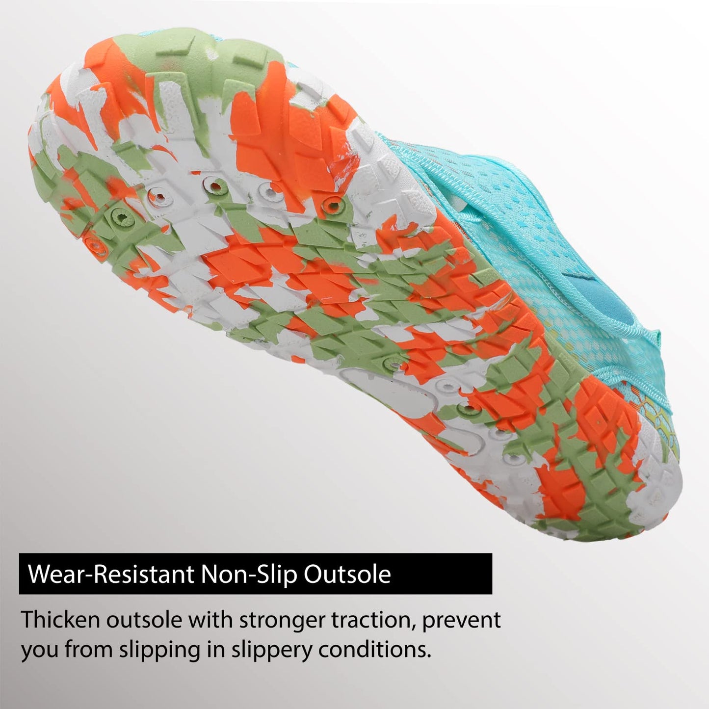 Womens and Mens Water Shoes Thicken Soles Breathable Swim Shoes Cozy Barefoot Athletic Aqua Socks for Beach Pool Diving Hiking Outdoor Water Sports 8.5 Women/7.5 Men