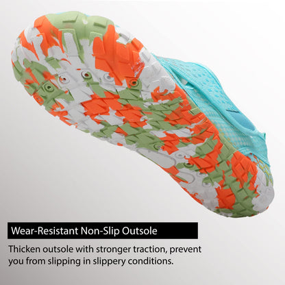 Womens and Mens Water Shoes Thicken Soles Breathable Swim Shoes Cozy Barefoot Athletic Aqua Socks for Beach Pool Diving Hiking Outdoor Water Sports 8.5 Women/7.5 Men