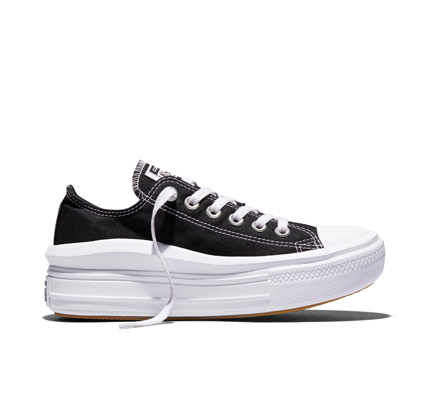 Converse Women's Chuck Taylor All Star Move Canvas Platform OX, Black/White/White, 7