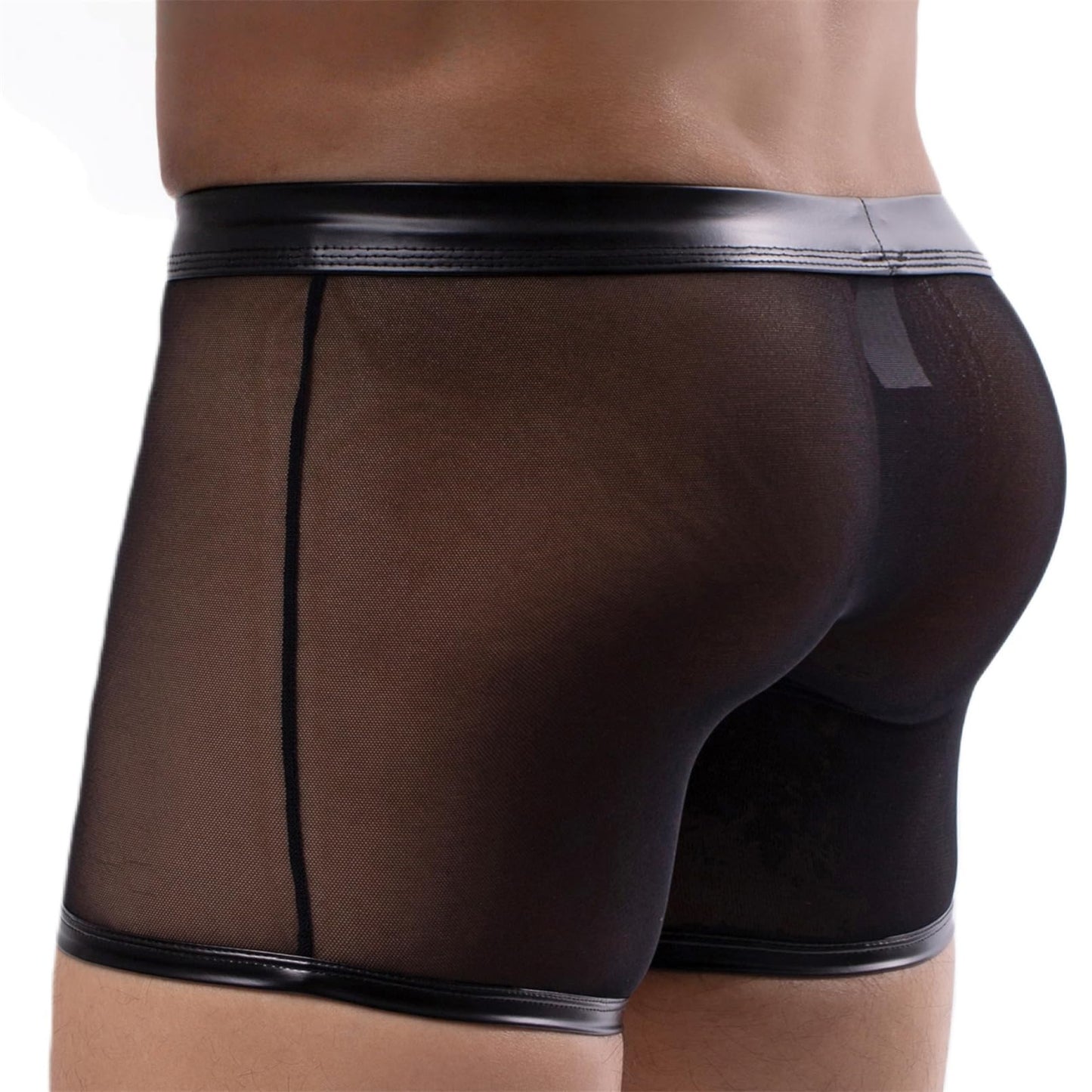 GNFVQLLE Mens Lingerie Sissy Clothes Sexy Underwear Naughty For Play See Through Exotic Apparel With Removable Pouch Black