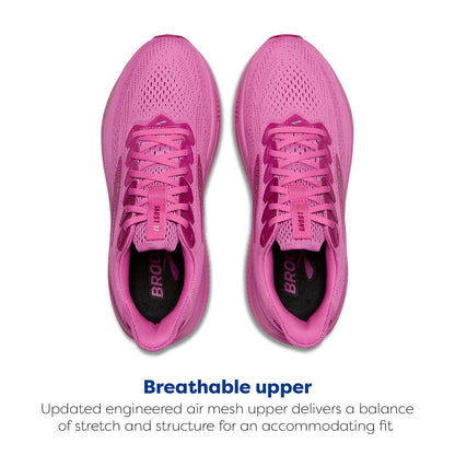 Brooks Women’s Ghost 17 Neutral Running Shoe - Pink/Fuchsia/Gold - 11.5 Medium