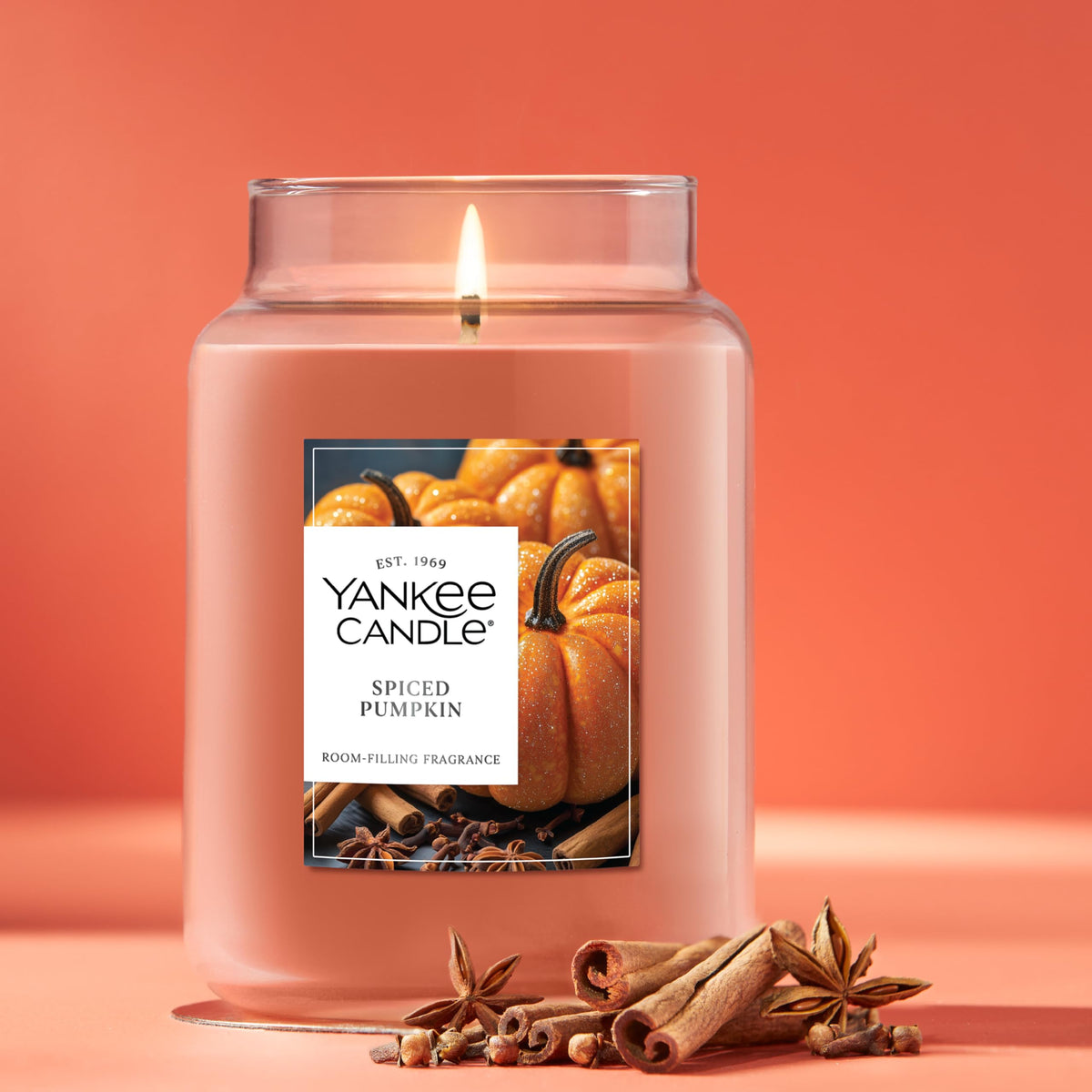 Yankee Candle Spiced Pumpkin Scented Candle, 22oz Large Jar