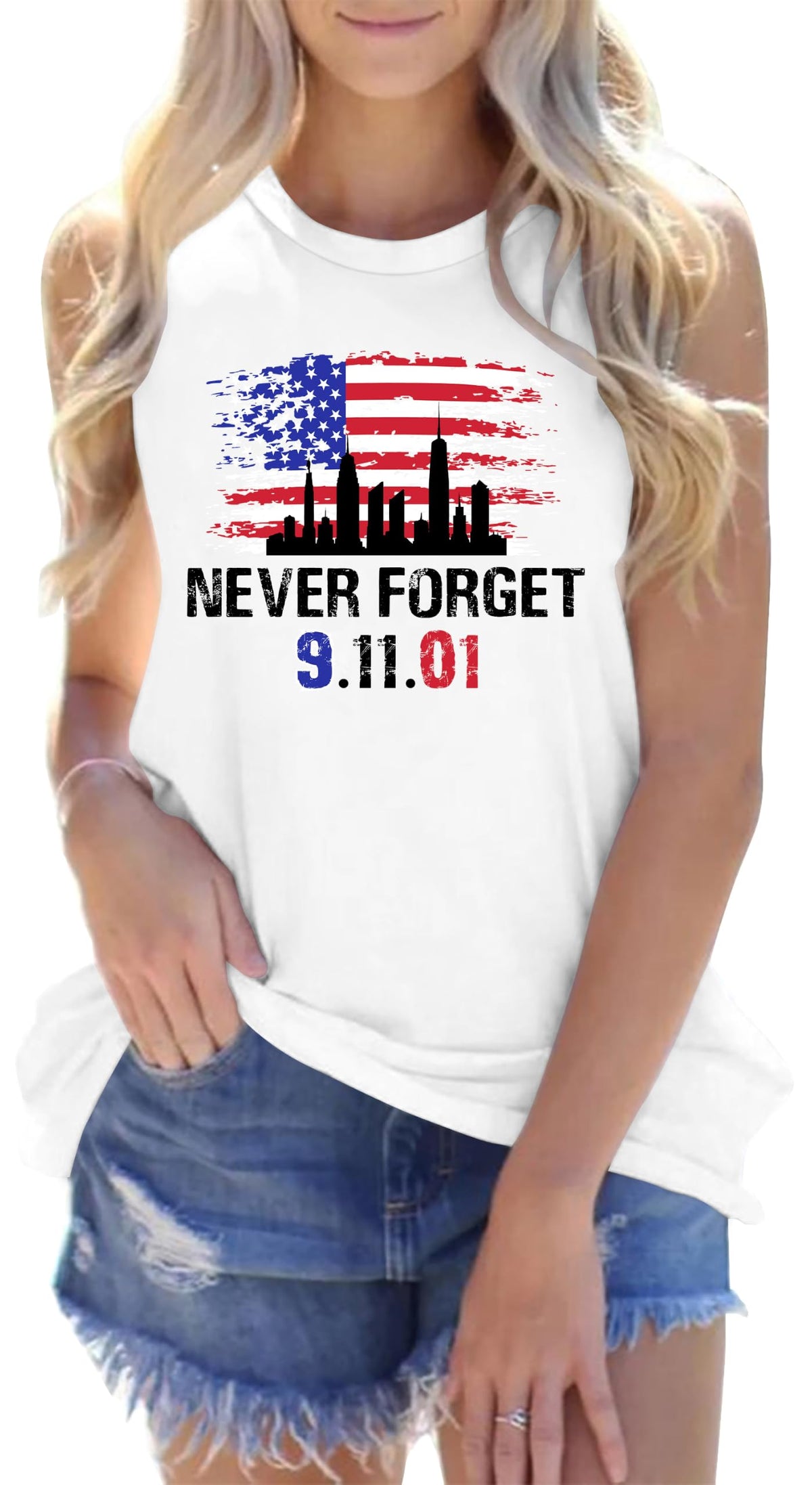 9/11 25th Anniversary Shirts Women 9 11 Memorial Never Forget Tank Top