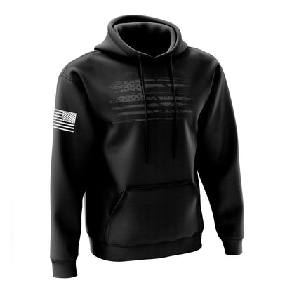 Tactical Pro Supply Patriotic American Flag Heavyweight Hoodies for Men and Women | Phantom Flag, 3XL