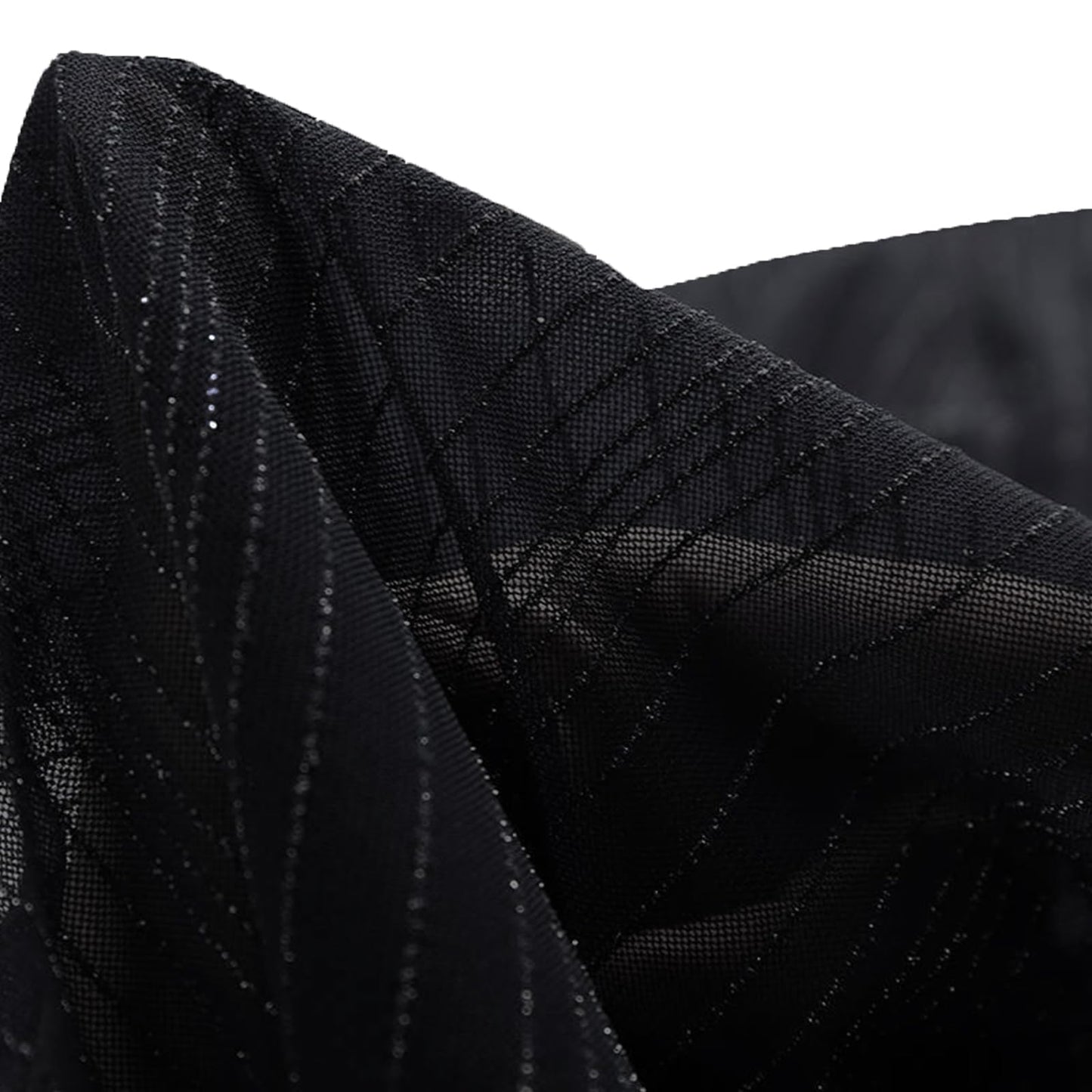 Evankin Mens Sexy Glitter Shirt Top See Through Lace Short Sleeve T-Shirt Sheer Mesh Undershirts to Show Muscle(Black, L)