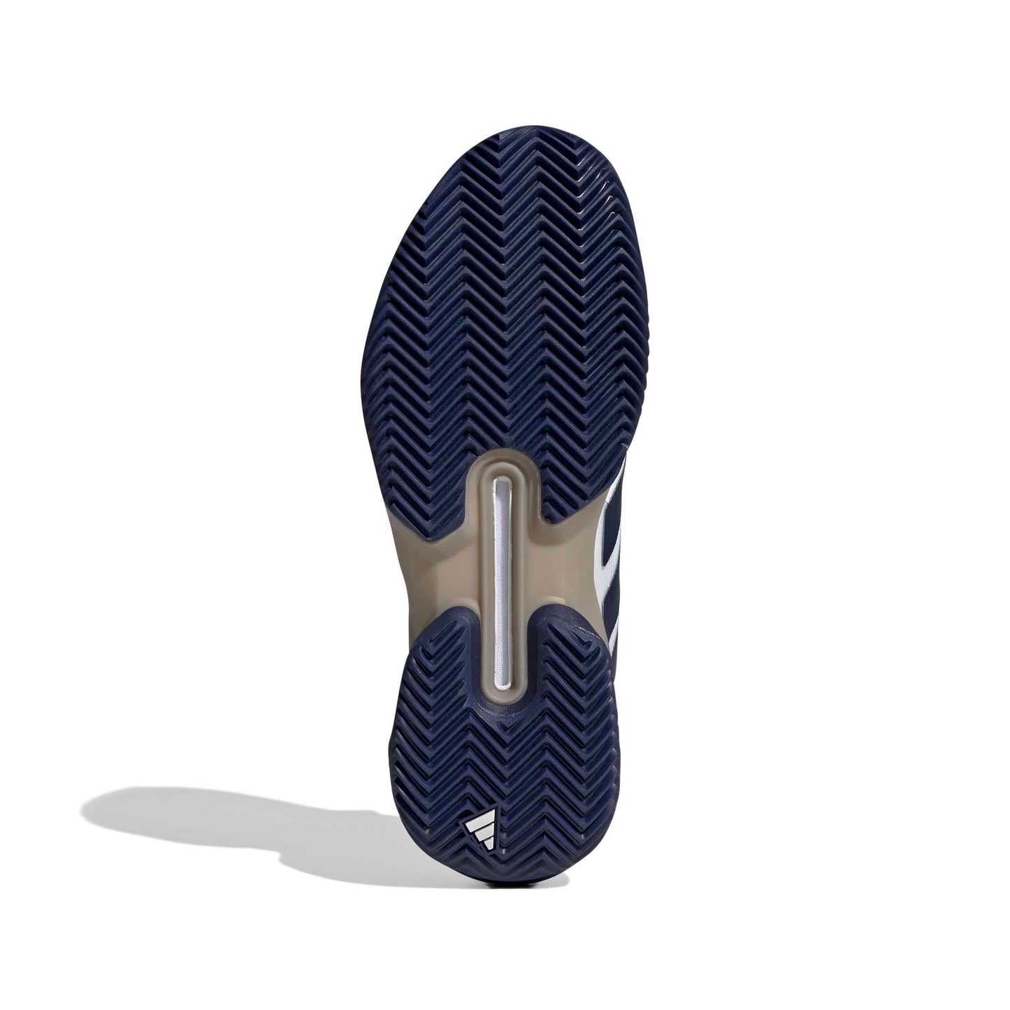adidas Men's Adizero Ubersonic 5 Clay Tennis, White/Dark Blue/Silver Metallic, 11