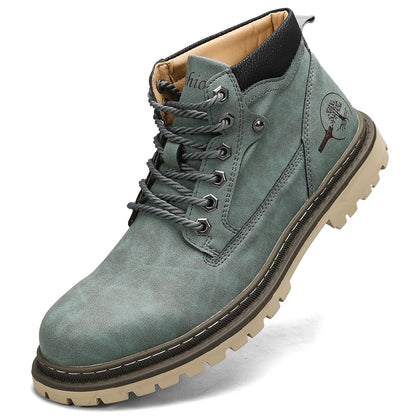 Shaire Men's Leather Chukka Boots | Lace-Up Ankle Boots for Men | Casual Comfort Boots