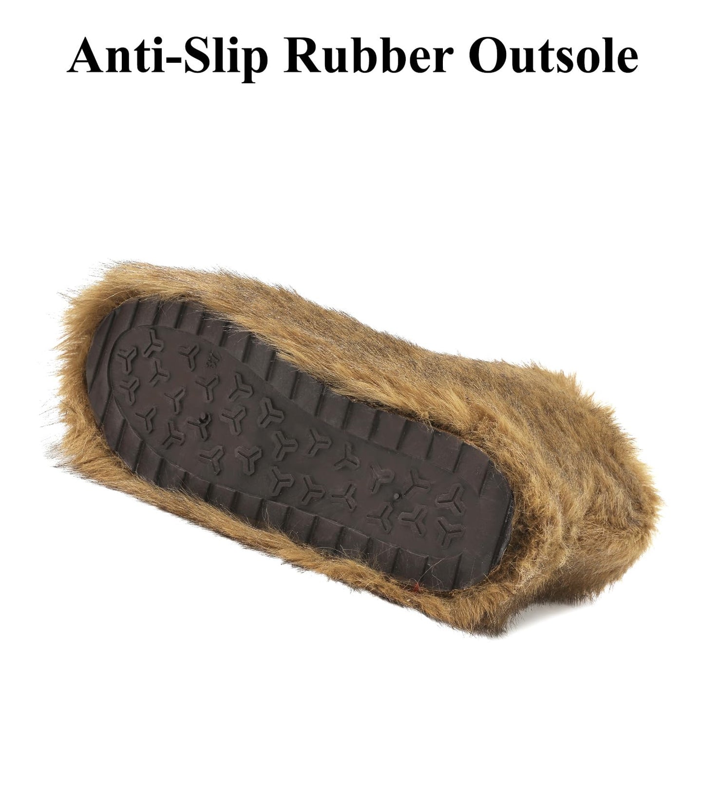 Haifago Women's Faux Fur Boots Furry Fluffy Mid-Calf Winter Snow Boot, Fashion Fuzzy Round Toe Warm Booties for Shopping Travel