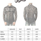 JOGAL Men's See Through Flower Lace Sheer Blouse Long Sleeve Button Down Shirts Dark Black Large