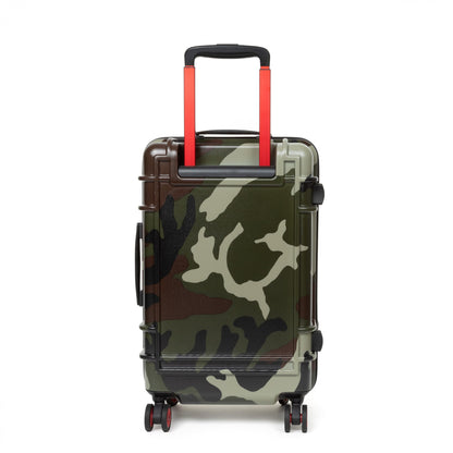 EASTPAK Resist'R Zip S – 34L Hardshell Suitcase with Dual Compartments, TSA Lock, Silent 360° Spinner Wheels & Water-Resistant Design, Camo