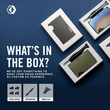 The Ridge Wallets for Men - Slim Minimalist, Front Pocket, RFID Wallet - Card Holder Wallets (Matte Olive)