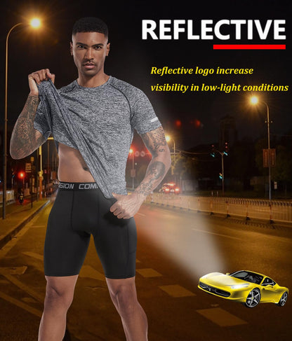 Men's 3 Packs Sport Shirts Fitness Tops Training Shirts Dry Fit Performance Workout Athletic Running Short Sleeve T-Shirt Tops Black/Gray/HGrey-3P03-L