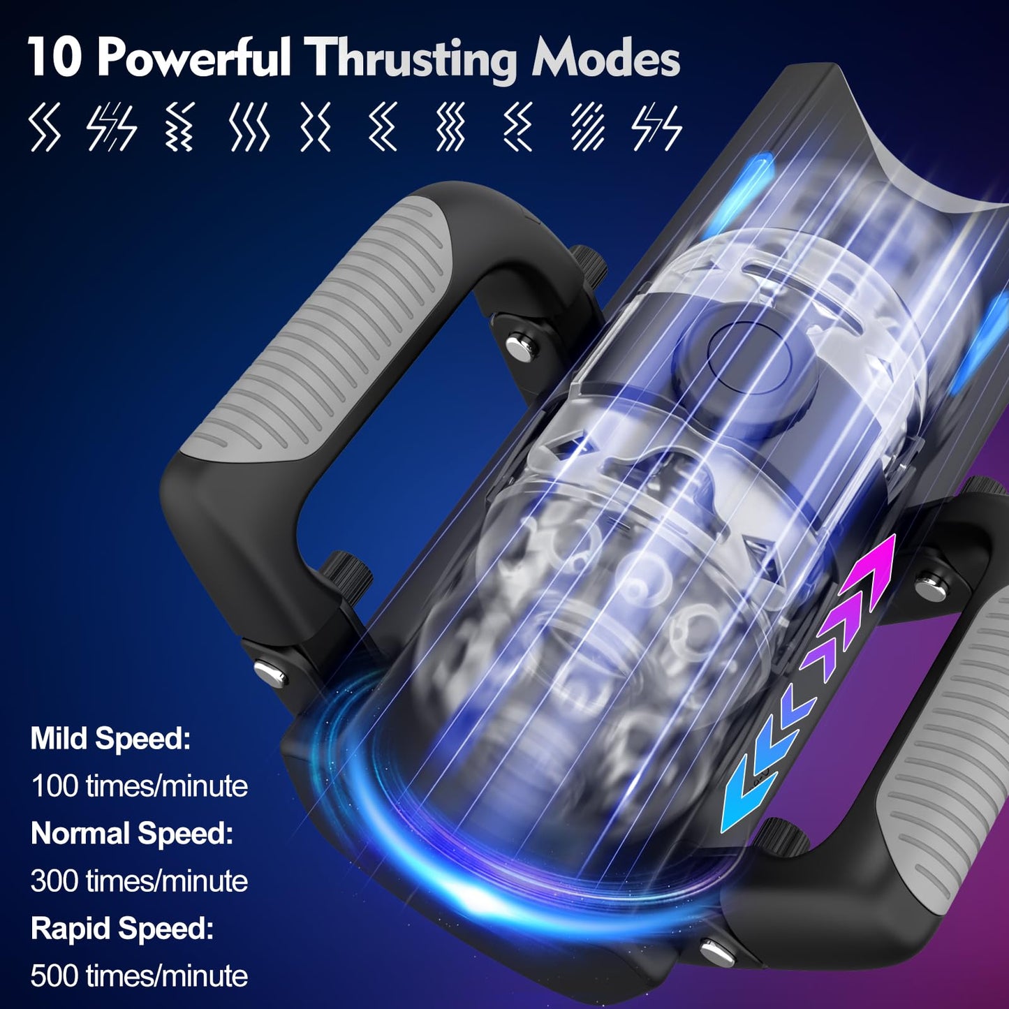Sex Toy for Men Male Masturbator - Sex Toys Pocket Pussy with 12cm Thrusting Distance，Male Sex Toys Penis Pump Male Stroker Hands Free Masturbators with Phone Stand & Foldable Handle, Blowjob Machine