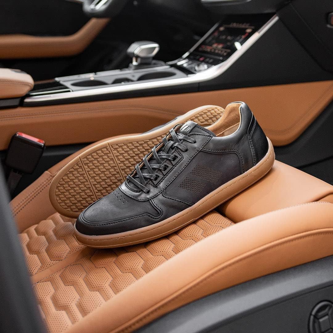 Piloti Driving Shoes for Men, Drift Performance Italian Nubuck Leather Everyday Driving Sneakers for Men ((US 10, Asphalt)