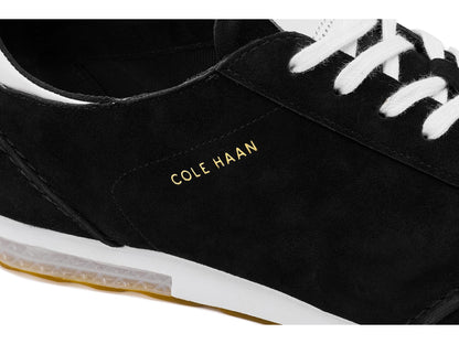 Cole Haan Women's Shoes - Grandpro Low Profile Runner Energyweave Sneaker, Black Suede/Leather, 10.5-B US
