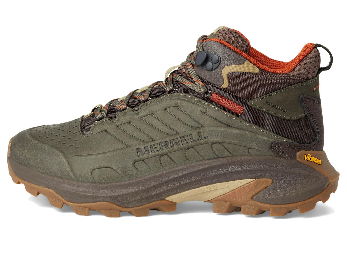 Merrell Men's Moab Speed 2 Leather Mid Waterproof Hiking Boot Olive 14.0 Medium