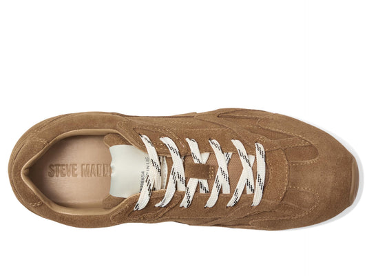 Steve Madden Women's Aziel Sneaker, Camel Suede, 7.5