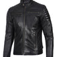 Experience Timeless Style and Unmatched Craftsmanship with the Real Leather Cafe Racer Jacket for Men | [1114363] Felix Black, M