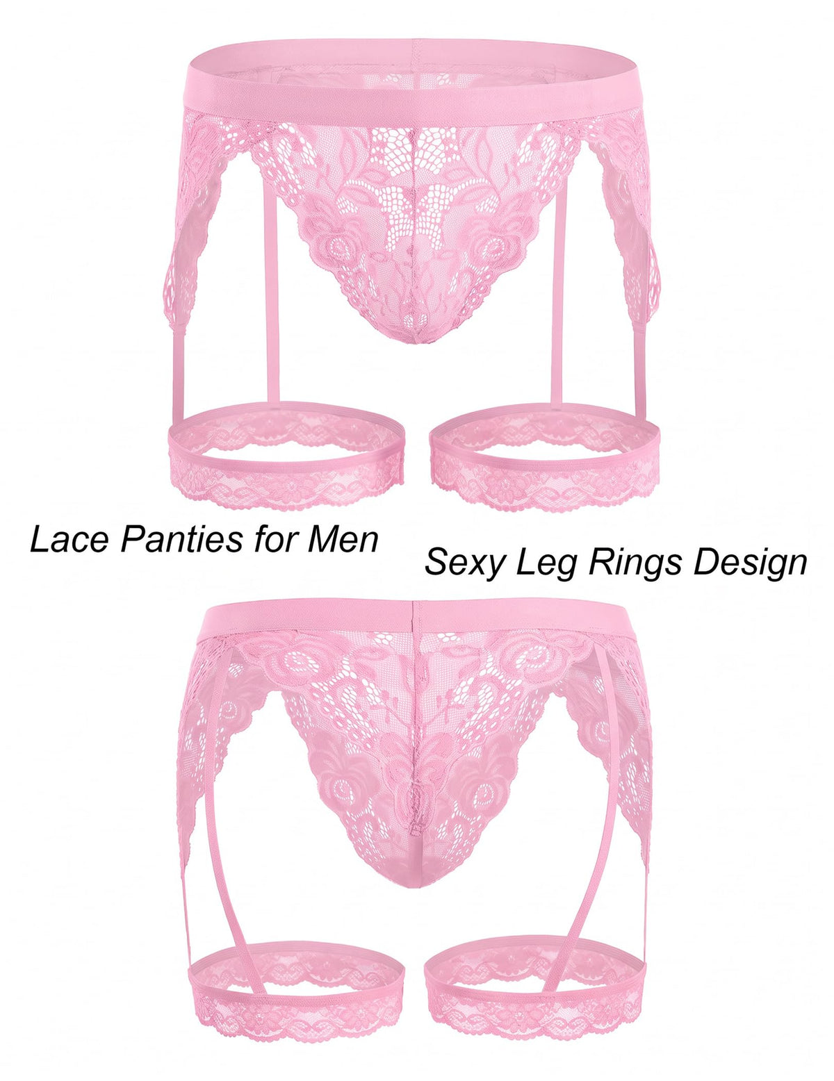 Men's Lace Thong Underwear Briefs Sexy Lingerie G-String Panties