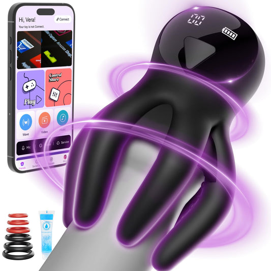 Masturbieren für Männer Elektrischer Masturbator - Sex Spielzeug für die Männer mit 10 verschiedenen Vibrationen zur Stimulation des Eichel und Verlängerung der Ausdauer, Stärker Power Penis Vibrator