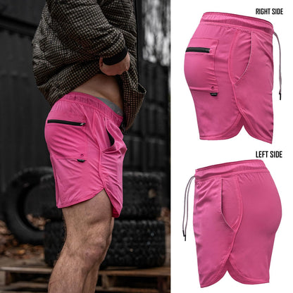 Men’s Recon Pro Training Shorts with Pockets – Lightweight Gym & Workout Shorts – 5.5” Inseam, Quick-Dry 4-Way Flex Fabric, Athletic Fit for Training, Running & HIIT Neon Pink X-Large