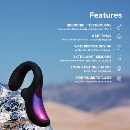 LELO Enigma Double Sonic Female Triple Stimulation Massager with Bluetooth App, 8 Pleasure Settings and 2 Extra Modes, Rabbit Sex Toy, Vaginal Vibrators (Black)