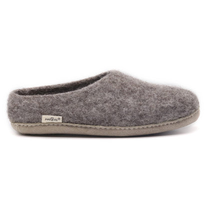 Nootkas Felted Merino Wool 'Newport' House Shoes for Men and Women – Cozy Indoor Slippers with Natural Temperature Regulation (Heather/Tan, W: 8.5-9 / M: 6-6.5)