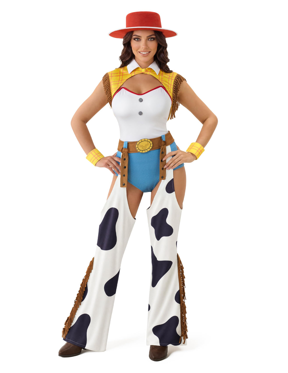 Spooktacular Creations 4 Pc Halloween Cowgirl Costume for Women，Halloween Costume  - Toy Story inspired Cowgirl