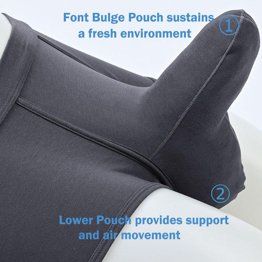 ZONBAILON Men's Dual Pouch Underwear Sport Boxer Briefs Cotton Moisture Wicking Sexy Short Trunk