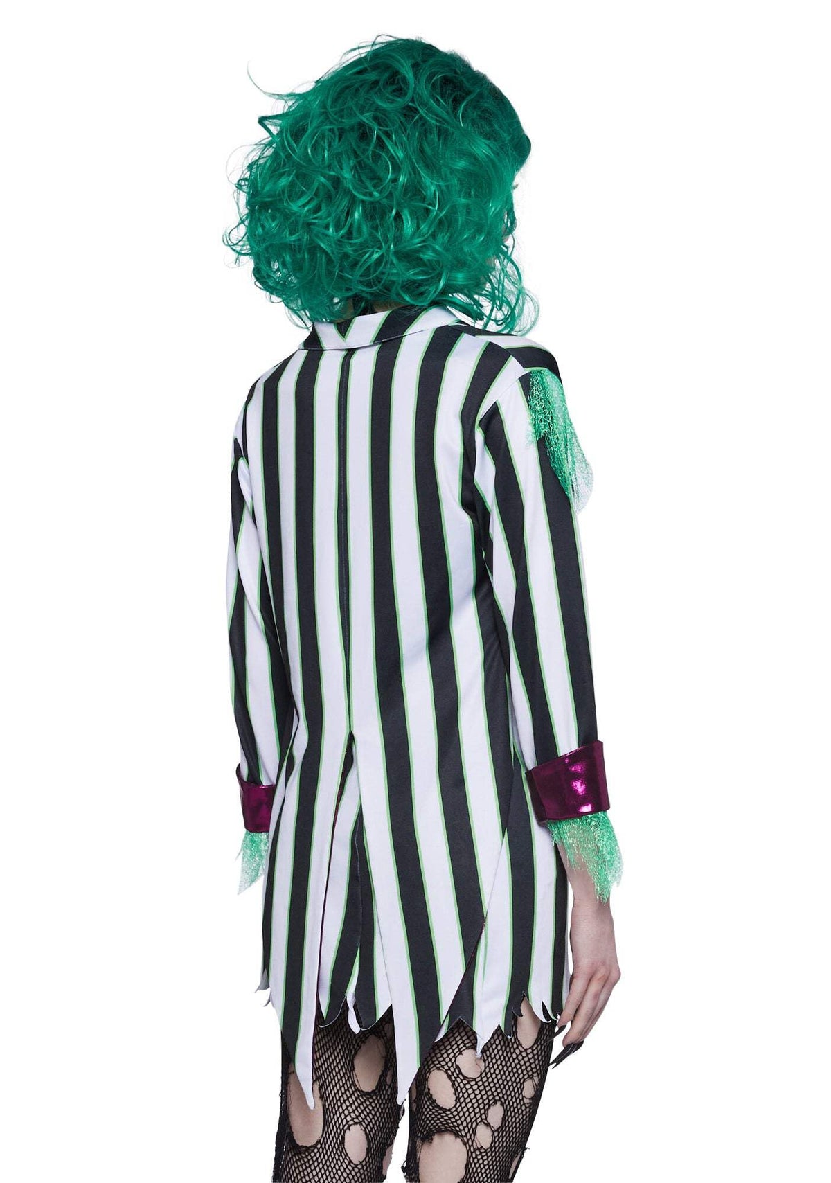 Dolls Kill BeetleJuice Black & White Striped Costume - Undead Ghost Outfit by Trickz N' Treatz - Medium
