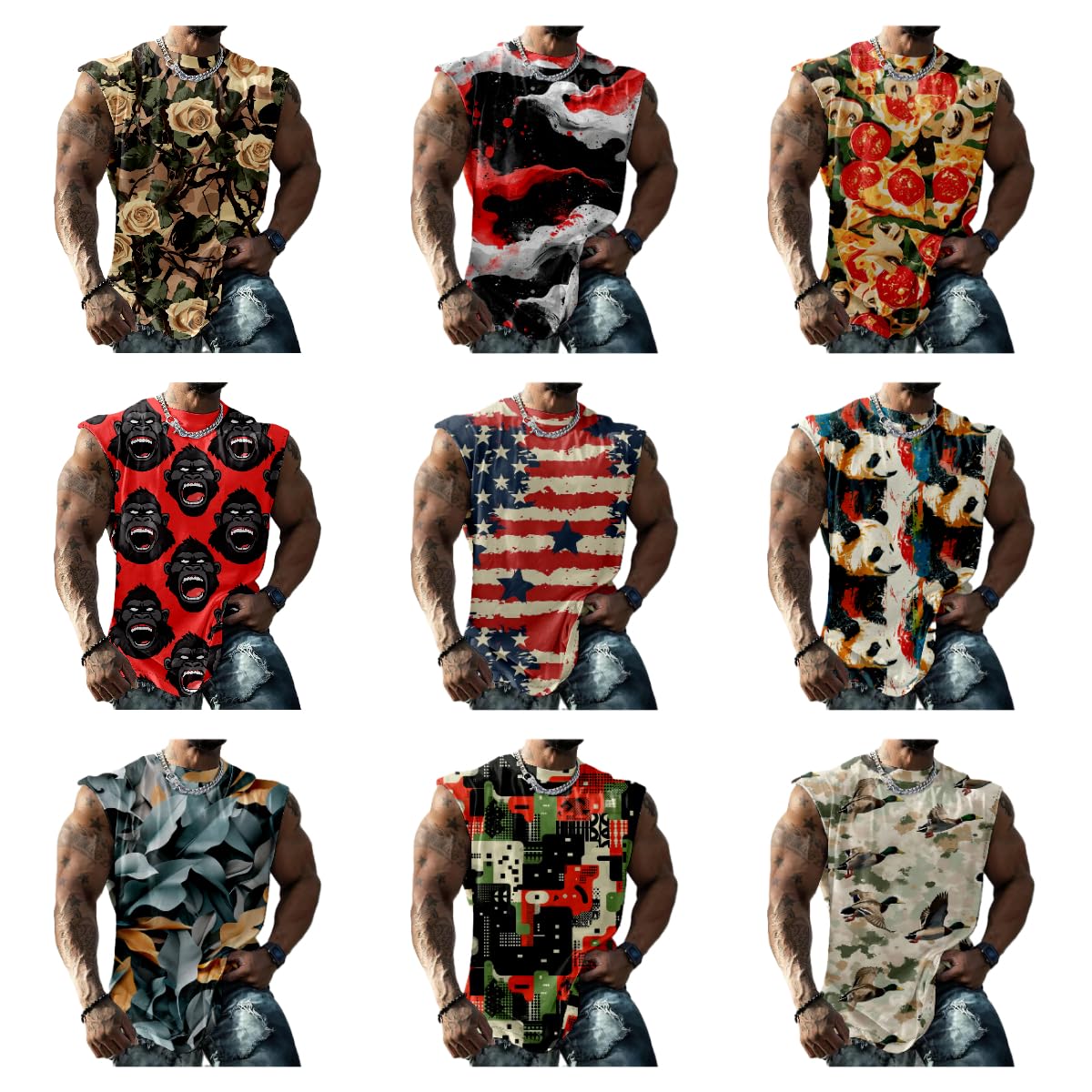 American Flag Tank Top Men Oil Painting USA Flag 3D Print Undershirts Fit for Patriotic 1776 4th July Sleeveless Shirts Hawaiian Luau Party Beach Summer Sunbath Casual Tees,American,5XL