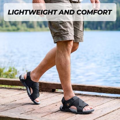 FitVille Diabetic Sandals for Men Wide Orthopedic Athletic Sandals with Arch Support Lightweight Breathable Outdoor Sandals for Beach Travel