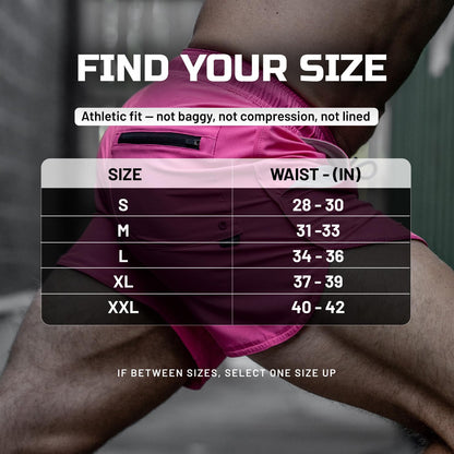 Men’s Recon Pro Training Shorts with Pockets – Lightweight Gym & Workout Shorts – 5.5” Inseam, Quick-Dry 4-Way Flex Fabric, Athletic Fit for Training, Running & HIIT Neon Pink X-Large