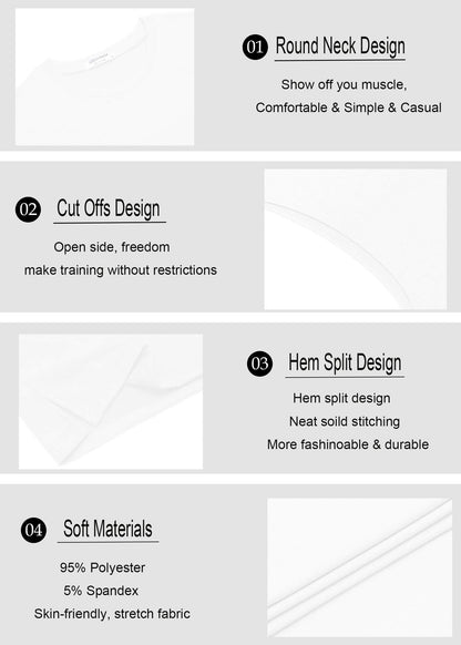 COOFANDY Mens 2 Pack Tanktops Workout Muscle Shirt Training Fitness Sleeveless T