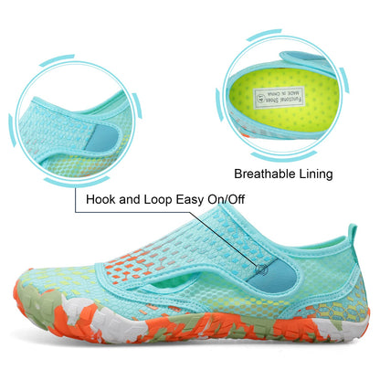 Womens and Mens Water Shoes Thicken Soles Breathable Swim Shoes Cozy Barefoot Athletic Aqua Socks for Beach Pool Diving Hiking Outdoor Water Sports 8.5 Women/7.5 Men