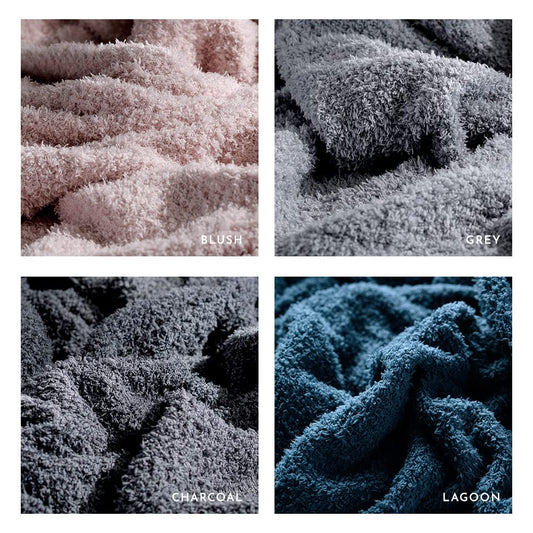 LUXOME Ultra Plush Robe (Medium) | Full-length | Dual Belt Loops | Unisex | Soft & Cozy | Charcoal