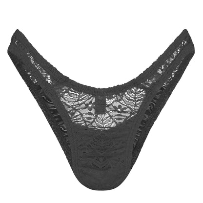 QOYDOY Crossdressing Hiding Gaff Panties Lace Transgender Tucking Shaping Brief Soft Breathable (Black XXS)