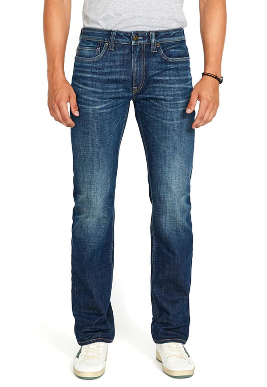 Buffalo David Bitton Men's Relaxed Straight Driven Jeans, Dark Blue Sanded Indigo, 31W x 34L