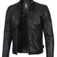 Experience Timeless Style and Unmatched Craftsmanship with the Real Leather Cafe Racer Jacket for Men | [1114363] Felix Black, M