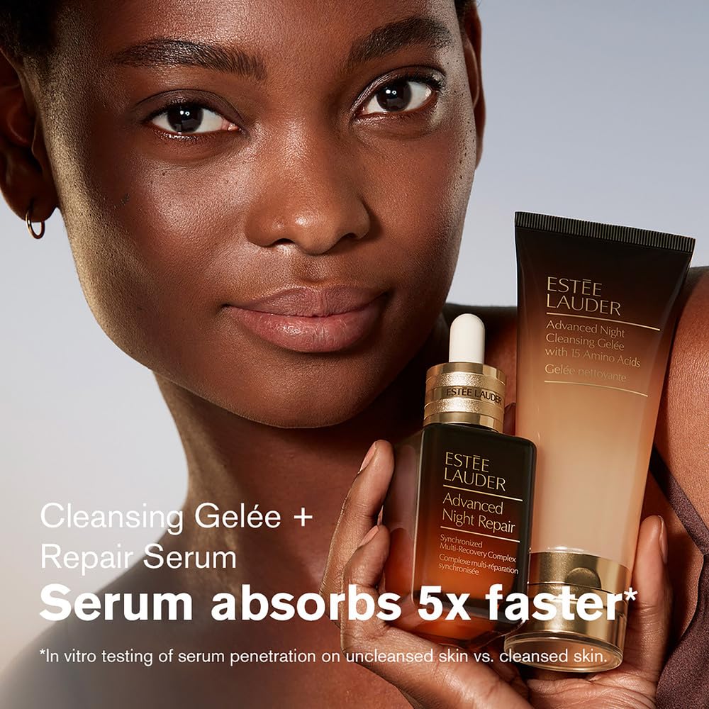 Estée Lauder Dream Skin In One Sleep 4-Piece Skincare Set | Repair + Moisturize + Strengthen | Includes Cleanser 1 Fl Oz, Face Serum 0.5 Fl Oz, Moisturizer 0.5 Ounce & Overnight Treatment 0.24 Fl Oz