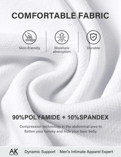 Arjen Kroos Compression Shirt Men Tank Tops Men Undershirts Activewear Muscle Slimming Shapewear 4 Pack 4th-Level Compression