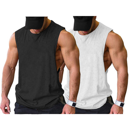 COOFANDY Mens 2 Pack Tanktops Workout Muscle Shirt Training Fitness Sleeveless T