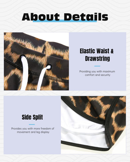 Retro Men's Short Swim Trunks, Quick Dry Bathing Suit with Liner