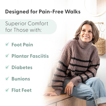 Orthofeet Women's Orthopedic Light Brown Leather Lorin Hands-Free Slipper, Size 7.5