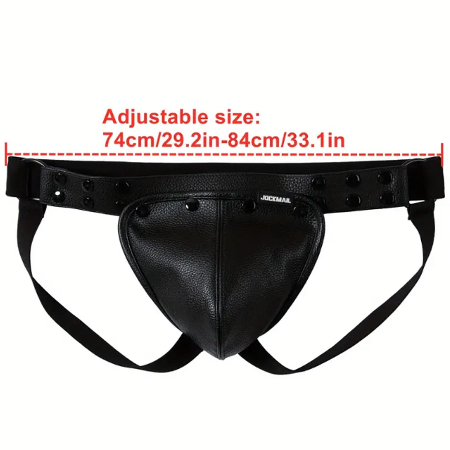 JOCKMAIL Men's Jockstrap Underwear Breathable Jock Strap Adjustable Underwears with Removeable Pouch Men Jock Strap (US, Alpha, One Size, Regular, Regular, Black)